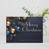 Elégante carte de Noël d'entreprise (Debout devant)