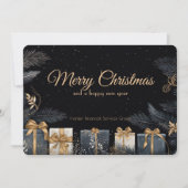 Elégante carte de Noël d'entreprise (Devant)