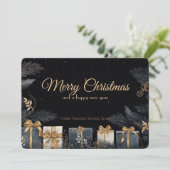 Elégante carte de Noël d'entreprise (Debout devant)