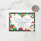 élégante carte de noël d'hiver simple rustique (Devant/Arrière en situation)