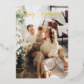 Elégante carte de Noël Foil (Recto)