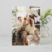 Elégante carte de Noël Foil (Debout devant)