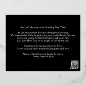Élégante carte de Noël Foil Nutcracker moderne (Verso)