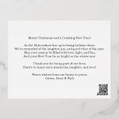 Élégante carte de Noël Foil Nutcracker moderne (Verso)