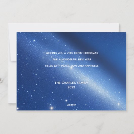 Elégante carte de Noël Joyeux (Dos)