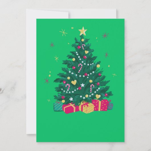 Elégante carte de Noël Joyeux (Devant)