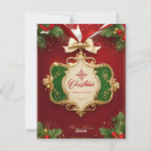 Elégante carte de Noël Joyeux (Dos)