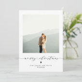 Elégante carte de Noël Joyeux (Debout devant)