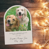 Elégante carte de Noël Joyeux Arc Lumineux