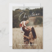 Élégante carte de Noël Joyeux et Chic (Devant)