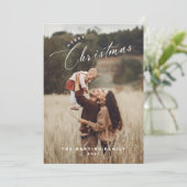 Élégante carte de Noël Joyeux et Chic (Debout devant)