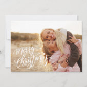 Élégante carte de Noël Joyeux et Chic (Devant)