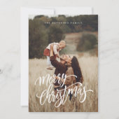 Élégante carte de Noël Joyeux et Chic (Devant)