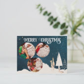 Elégante carte de Noël personnalisée (Debout devant)