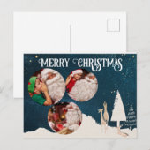 Elégante carte de Noël personnalisée (Devant / Derrière)