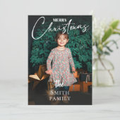 Elégante carte de Noël photo de famille (Debout devant)
