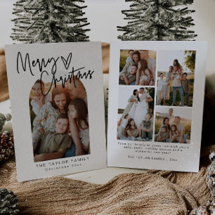 Élégante carte de Noël photo minimaliste