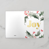 Elégante carte de Noël pour les botaniques d'aquar (Mise à l'extérieur)