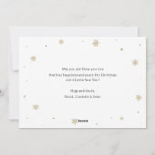 Elégante carte de Noël Red Gold (Dos)