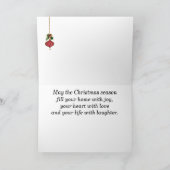 Élégante carte de Noël rouge et or (Intérieur)