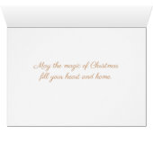 Elégante carte de Noël Rouge & Or Arbre de Noël (Intérieur Horizontal (Bas))