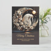 Elégante carte de Noël Walrus (Debout devant)