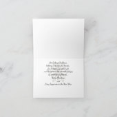 Élégante carte de Noël Wolf en argent (Intérieur)