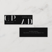 élégante carte de nom de graduation de script mode (Devant / Derrière)