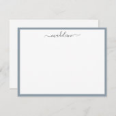 Élégante carte de notation manuscrite féminine (Devant / Derrière)