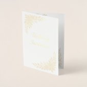 Elégante carte de note Mariage floral (Devant)