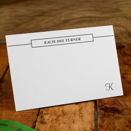 Elégante carte de note personnalisée pour entrepri