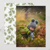 Elégante carte de nouvelle année plate Cheers (Devant / Derrière)