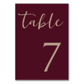 Élégante carte de numéro de table de mariage borde (Par défaut)