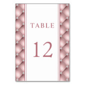 Élégante carte de numéro de table de mariage capit (Dos)