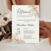 Élégante carte de parti de retraite en ligne impri