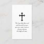 Elégante carte de peinture à l'aquarelle Memorial (Dos)