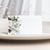 Elégante carte de place à feuillage persistant mar