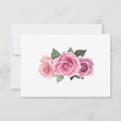 Elégante carte de place de table rose géométrique (Dos)