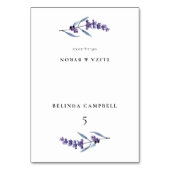 Elégante carte de place Mariage Lavender (Par défaut)