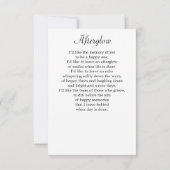 Elégante carte de prière commémorative 5 photo fun (Dos)