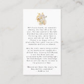 Elégante carte de prière de photos florales (Dos)