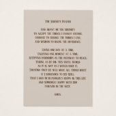 Elégante carte de prière de service commémoratif f (Dos)