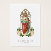 Elégante carte de prière du Mariage catholique Jés (Devant)