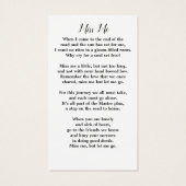 Elégante carte de prière Florale Photo Funérailles (Dos)