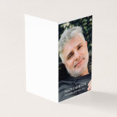 Elégante carte de prière funéraire avec photo (Outside)