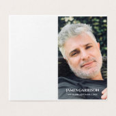 Elégante carte de prière funéraire avec photo (Outside Unfolded)