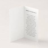 Elégante carte de prière funéraire avec photo (Inside)