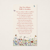 Élégante carte de prière funéraire commémorative F (Dos)