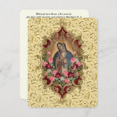 Elégante carte de prière funéraire de Guadalupe es (Devant / Derrière)
