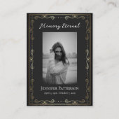 Elégante Carte de prière funéraire décorative or (Devant)